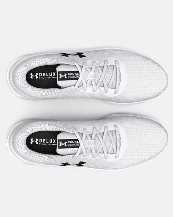 Men's UA Charged Pursuit 3 Running Shoes, White, pdpMainDesktop image number 2